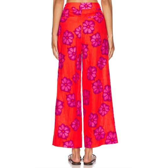 Rhode Linen Campbell Pants Scarlet Size 4 NWT - Picture 4 of 11